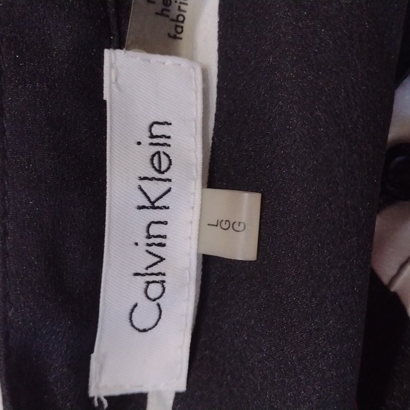 Calvin Klain Women's Striped Button-Up Blouse Size (L) - Picture 12 of 13